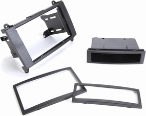Scosche CR1292B Double or Single DIN Radio Installation Dash Kit Compatible with Select 2007-18 Dodge, Mercedes and Freightliner Sprinter Vans - Aftermarket Car Stereo Install Brackets - See Fit Image