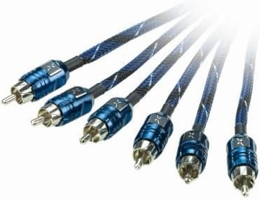 Scosche EFX Delta D25X6 6-Channel Multi-Core Twisted Pair RCA Interconnect Audio Cables - 6CH OFC Car Stereo Connector Cable - 25 Foot Male to Male