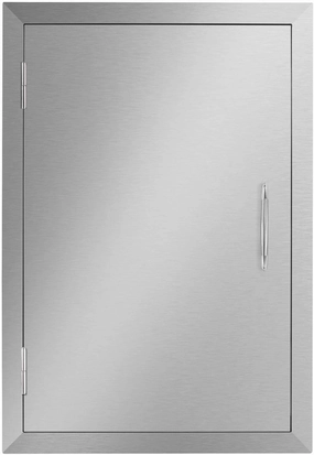 Seeutek Outdoor Kitchen Doors 14W x 20H Inch BBQ Access Door - Stainless Steel Single Wall Construction Vertical Door for Outdoor Kitchen Grilling Station or Commercial BBQ Island