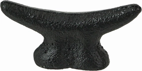 Set of 6 Matte Black Cast Iron Boat Cleat Drawer Pulls: 2.5 Inches Long, Decorative Nautical Cabinet Knobs for A Stylish Coastal Accent to Your Home Decor