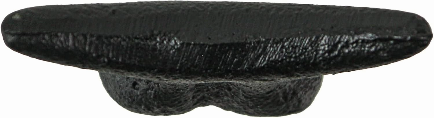 Set of 6 Matte Black Cast Iron Boat Cleat Drawer Pulls: 2.5 Inches Long, Decorative Nautical Cabinet Knobs for A Stylish Coastal Accent to Your Home Decor