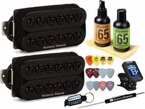 Seymour Duncan Invader High Output Humbucker Pickup Set with True Tune Tuner, Care Kit and Picks 11108-31-B