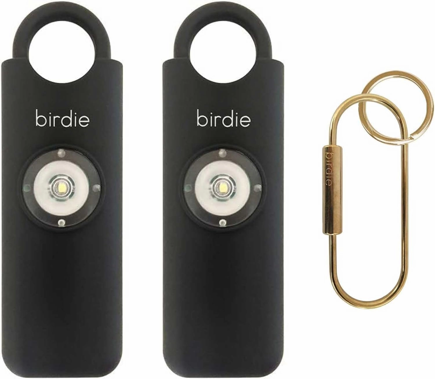 She’s Birdie–The Original Personal Safety Alarm for Women by Women–Loud Siren, Strobe Light and Key Chain in a Variety of Colors (Charcoal, 2 Pack)