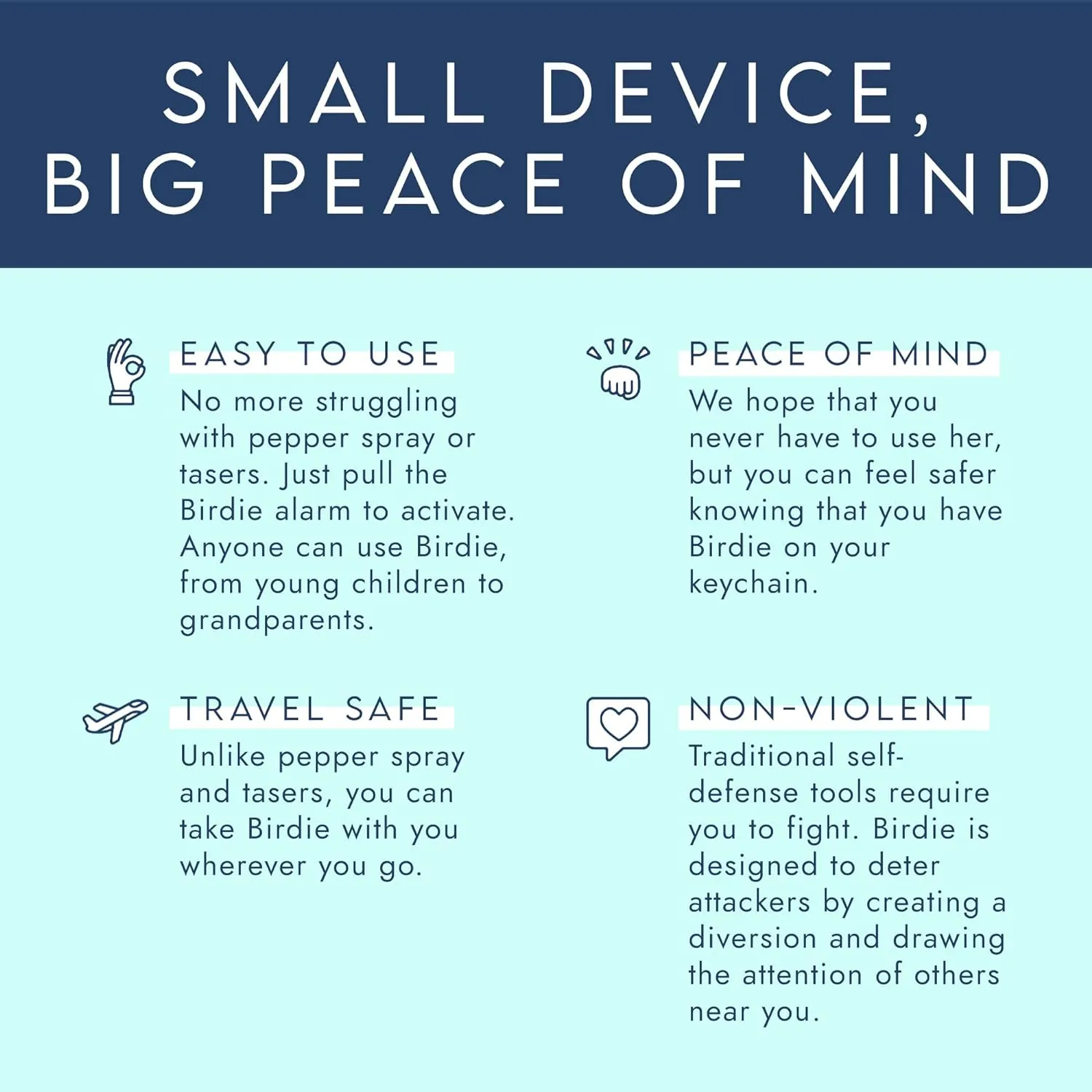 She’s Birdie–The Original Personal Safety Alarm for Women by Women–Loud Siren, Strobe Light and Key Chain in a Variety of Colors (Blossom)