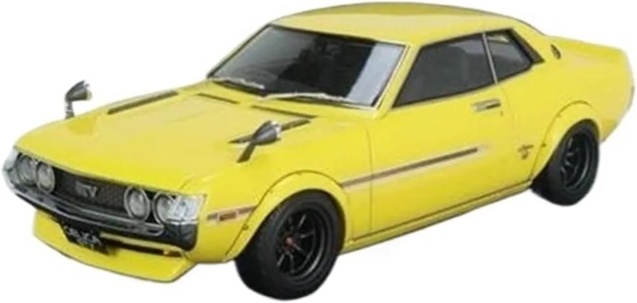 Simulation Car Model 1：18 for Toyota Celica 1600GTV White Simulation Resin Car Model Static Ornament Souvenir Mini Vehicles Toys(Yellow)