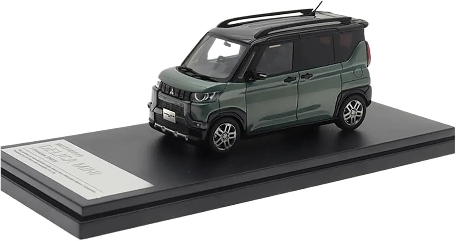 Simulation Car Model 1：43 for Mitsubishi Delica Mini T J-43587 Resin Car Model Static Collections Decorative Souvenirs Mini Vehicles Toys(Green)