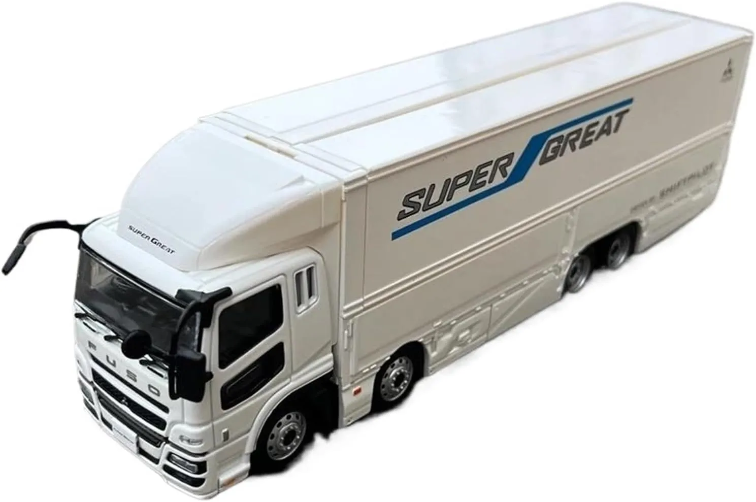 Simulation Car Model 1:43 for Mitsubishi Fuso Container Truck Simulation Alloy Car Model Collection Display Decoration Mini Vehicles Toys(Gray)