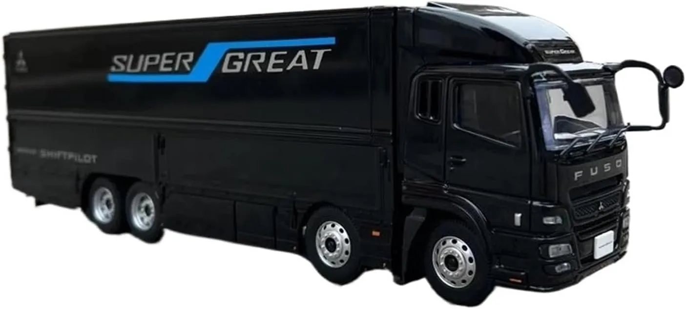 Simulation Car Model 1:43 for Mitsubishi Fuso Container Truck Simulation Alloy Car Model Collection Display Decoration Mini Vehicles Toys(Gray)