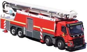 Simulation Car Model 1:50 for Lifting Jet Stream Emergency Rescue Fire Truck Simulation Alloy Car Model Collection Display Mini Vehicles Toys