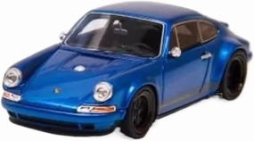 Simulation Car Model 1:64 for Singer 911 964 Coupe Transparent Blue Car Model Classics Adult Souvenir Mini Vehicles Toys