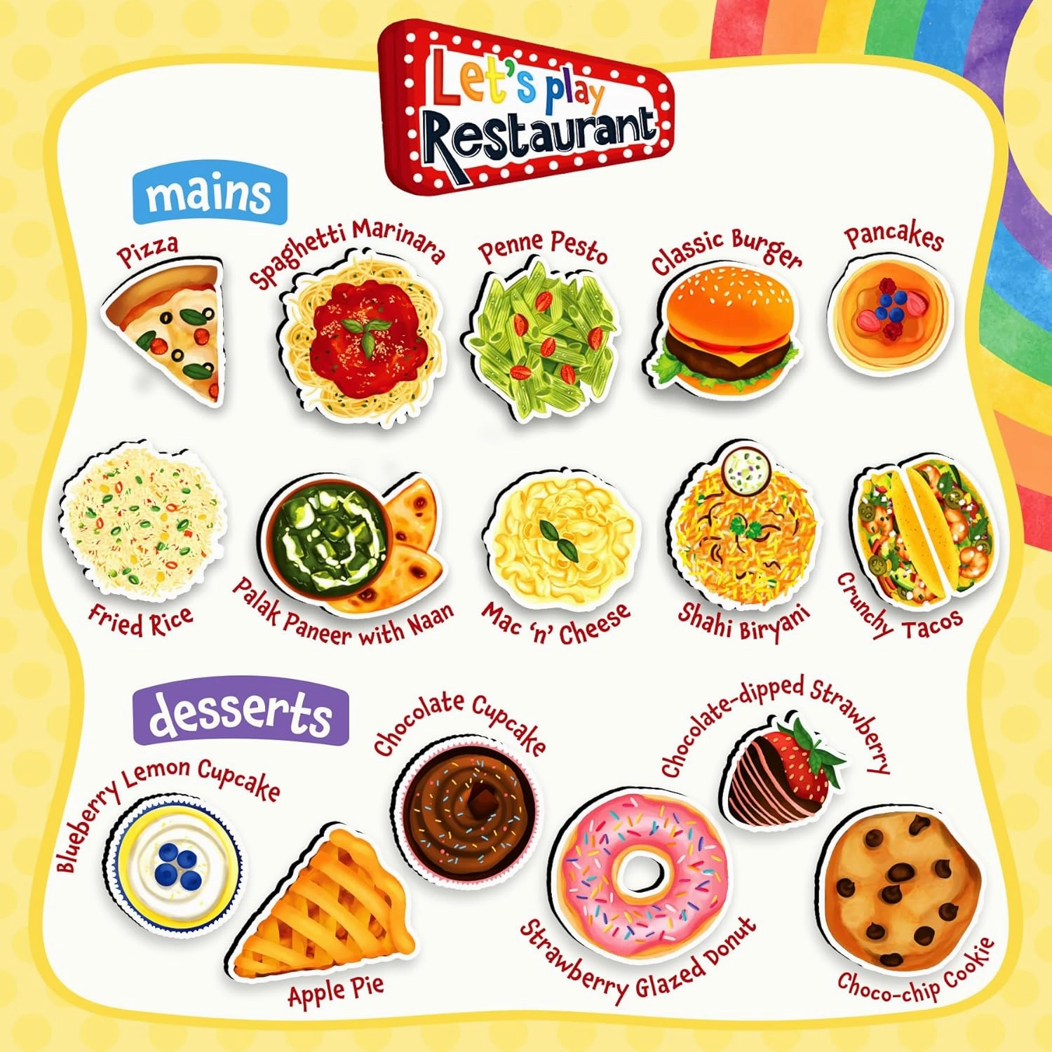 Skillmatics Let's Play Restaurant Pretend Play Food Playset With 30  Magnetic Food Items for Kids Ages 3 To 8 Years