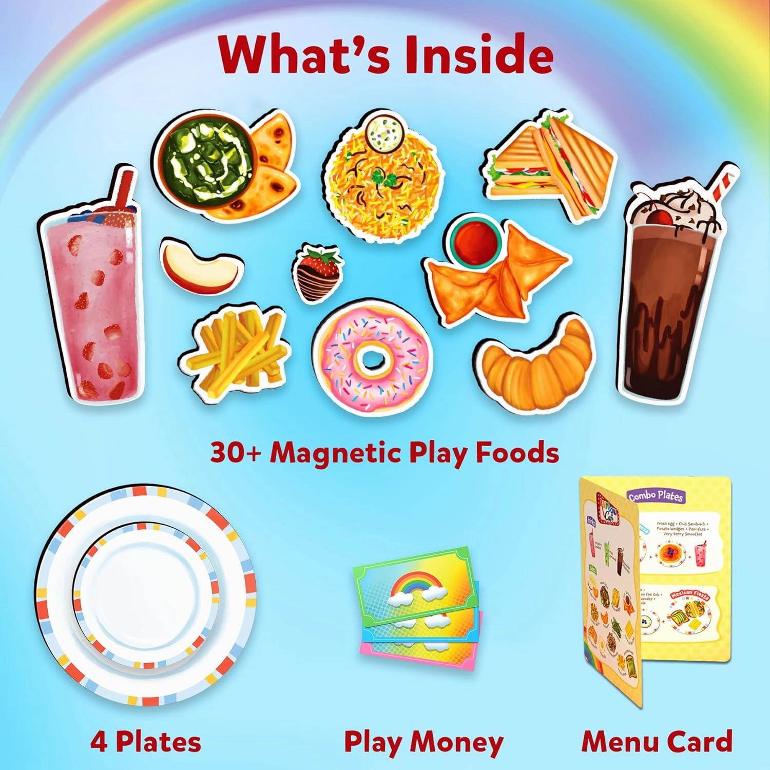Skillmatics Let's Play Restaurant Pretend Play Food Playset With 30  Magnetic Food Items for Kids Ages 3 To 8 Years