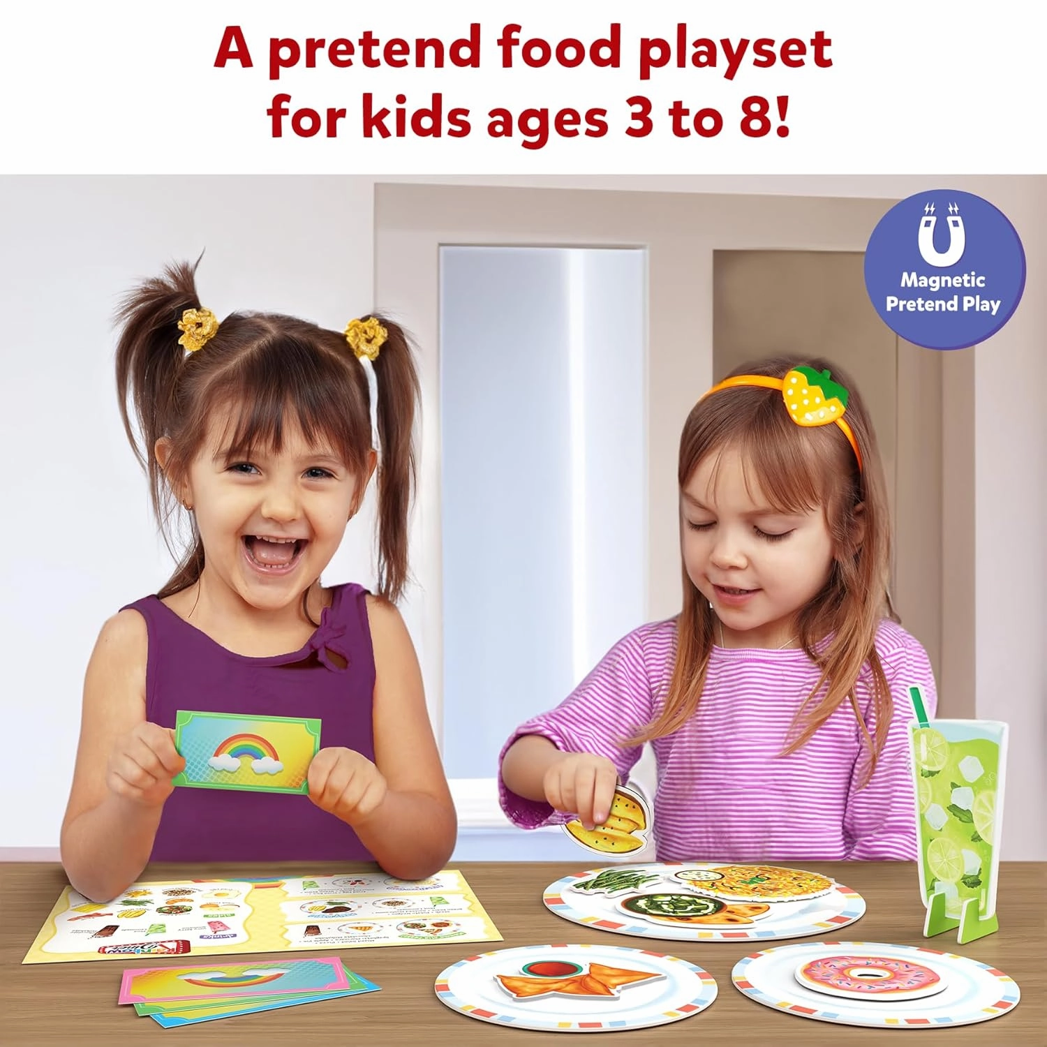 Skillmatics Let's Play Restaurant Pretend Play Food Playset With 30  Magnetic Food Items for Kids Ages 3 To 8 Years