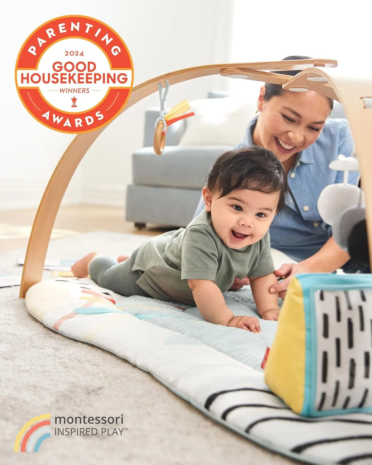 Skip Hop Baby Play Gym Montessori Inspired, Infant Playmat, Discoverosity