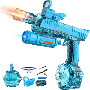 Skirfy Electric Water Gun with 750 CC for Kids Adults, Water Pistol High Powered IP67 Waterproof Up to 32FT,Ideal for Outdoor Swimming Pool Beach Games-Blue