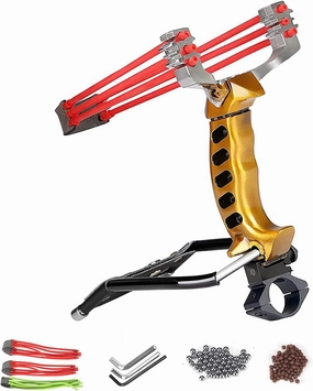Slingshot, Slingshots for Adults Heavy Duty, Wrist Sling Shot for Adults Hunting, Professional Slingshots Kit with 100 Ammo Balls and 3 Rubber Bands
