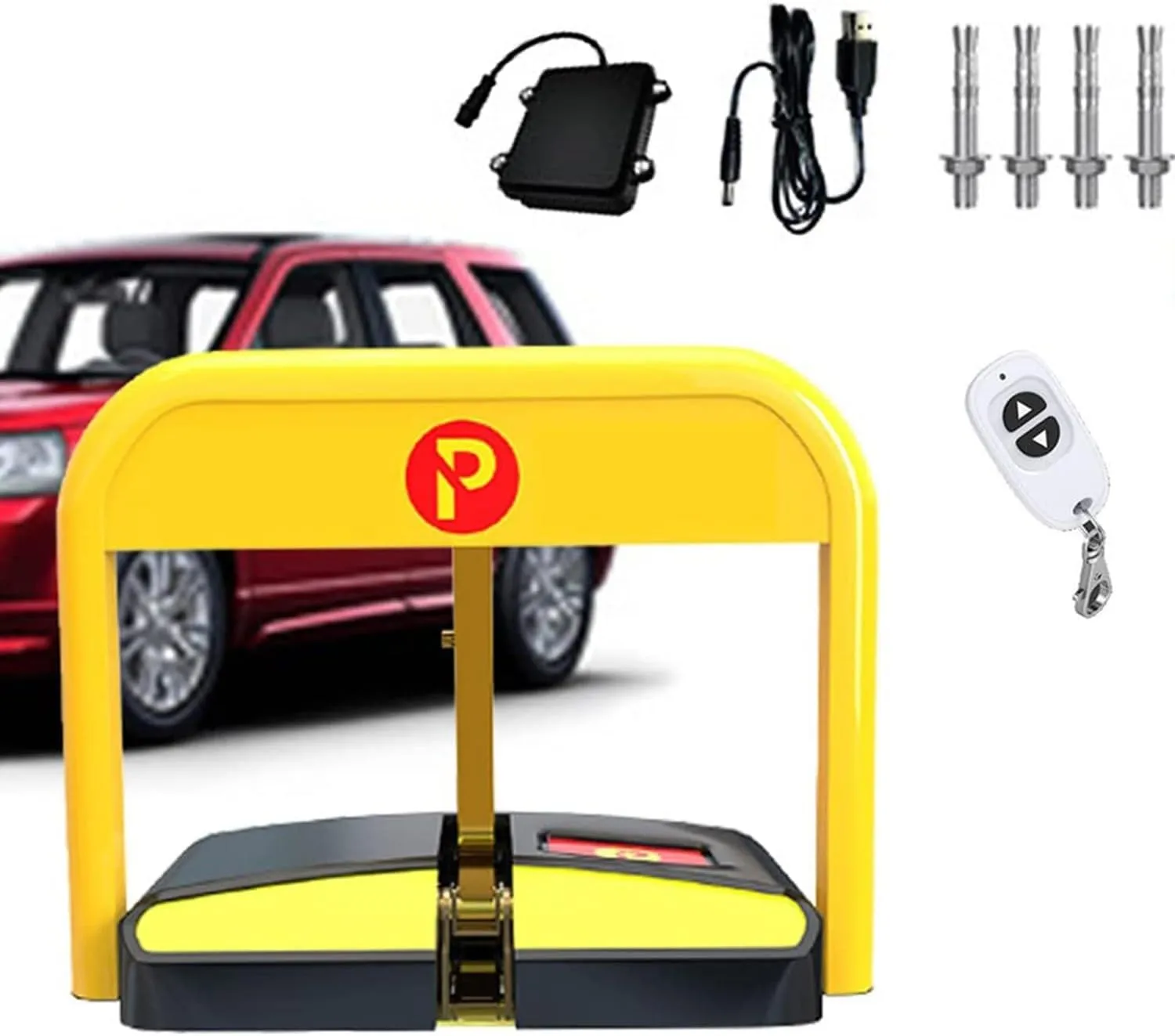 Smart Lock Parking Bollard, Driveway Bollard, Parking guardrail, Parking lot Lane Guard, Automatic gate, Remote Control Safe Lane Parking