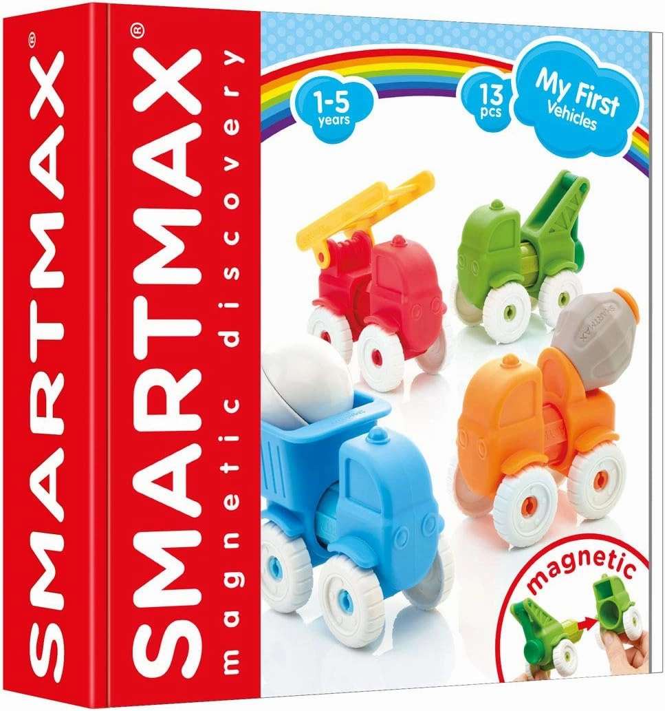 SMARTMAX - My First Vehicles, Magnetic Discovery Play Set, 13 Pieces, 1-5 Years