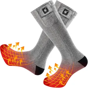 SNOW DEER Heated Socks,Men Women Electric Battery Socks Foot Warmer