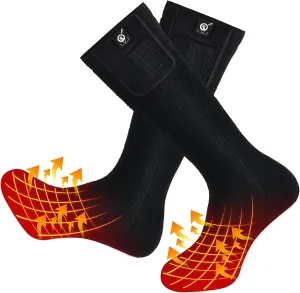 SNOW DEER Heated Socks,Men Women Electric Battery Socks Foot Warmer