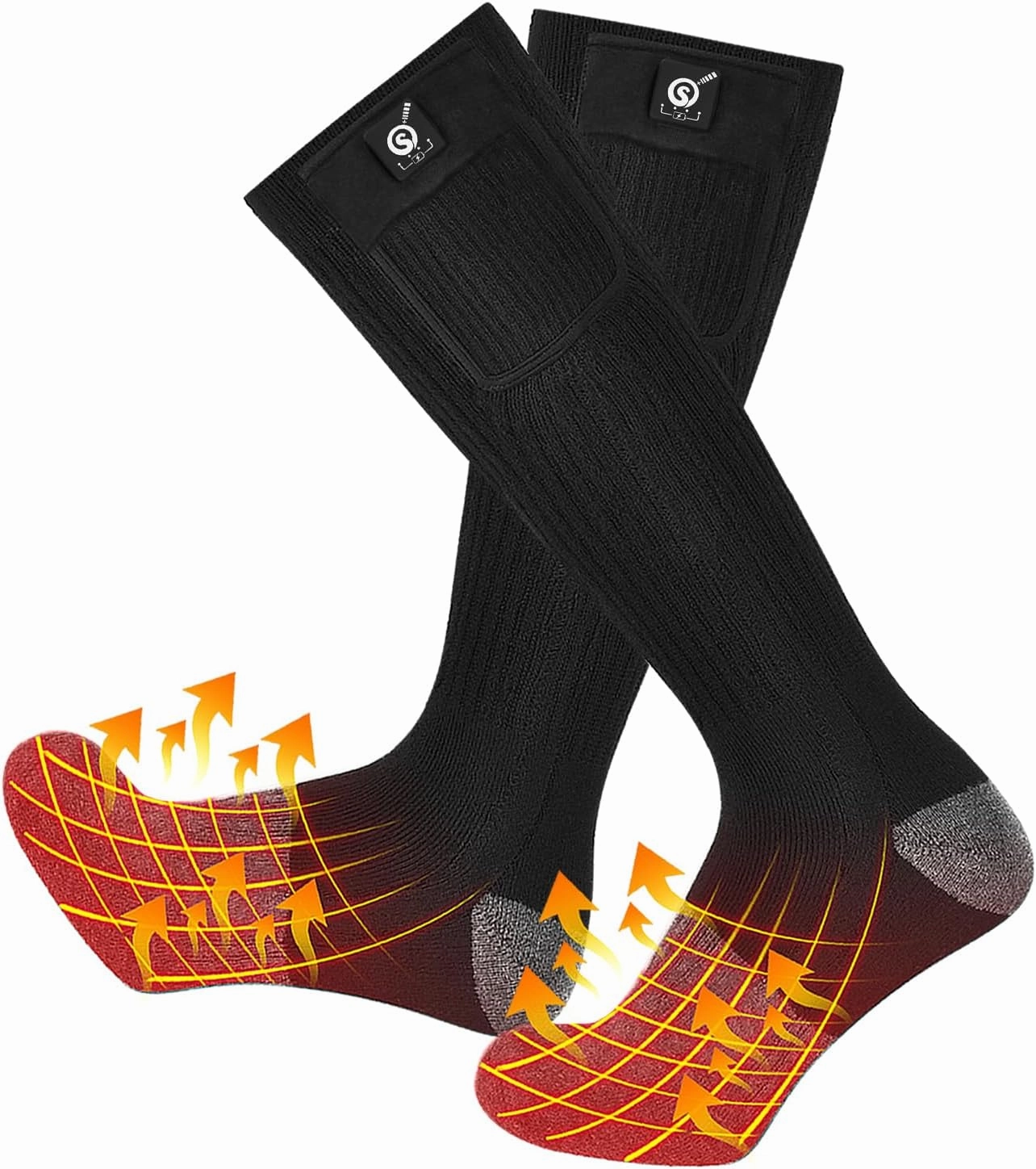 SNOW DEER Heated Socks,Men Women Electric Battery Socks Foot Warmer