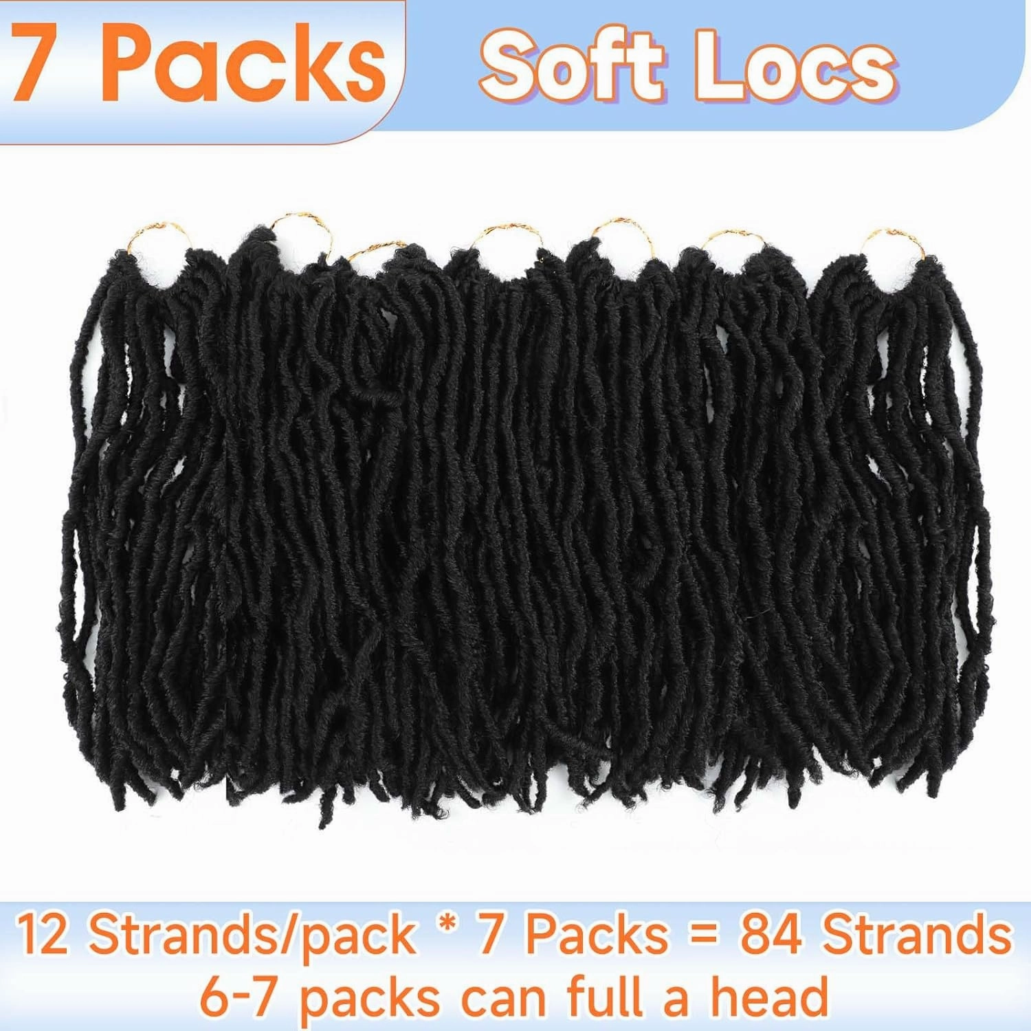 Soft Locs 10 Inch Faux Locs Crochet Hair 7 Packs Short Soft Locs Crochet Hair For Kids Pre Looped Soft Faux Loc Butterfly Hair Crochet Braids(10inch, 7 Packs, 1B)