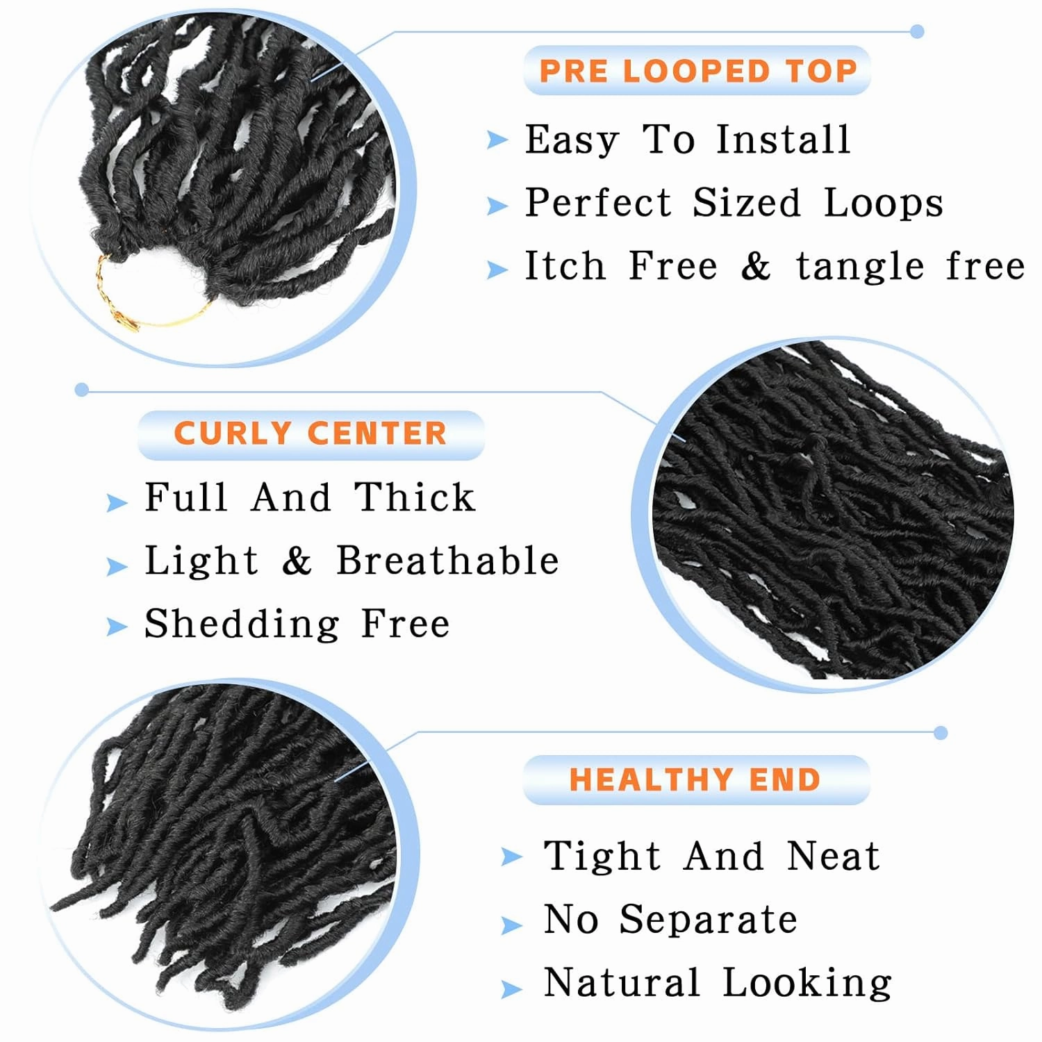 Soft Locs 10 Inch Faux Locs Crochet Hair 7 Packs Short Soft Locs Crochet Hair For Kids Pre Looped Soft Faux Loc Butterfly Hair Crochet Braids(10inch, 7 Packs, 1B)