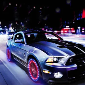 Solar RGB LED Tire Light - Auto-Illuminating Car Accessory