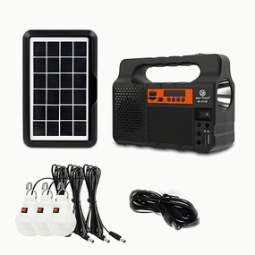 Solar LED Camping Spotlight Power System