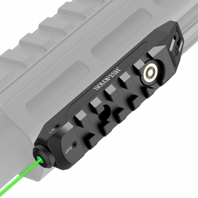 SOLOFISH Picatinny/MLOK Mounted Green/Red/Blue Laser Sight, Magnetic Rechargeable, (Laser Output is <5mW, Class IIIA)
