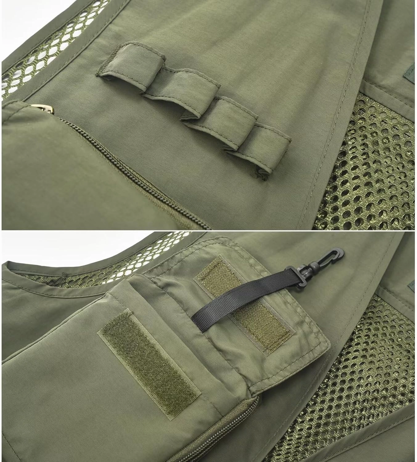 Spanye Mens Fishing Hunting Vest Outdoor Travel Utility Vest Tactical Work Jacket Multi Pocket