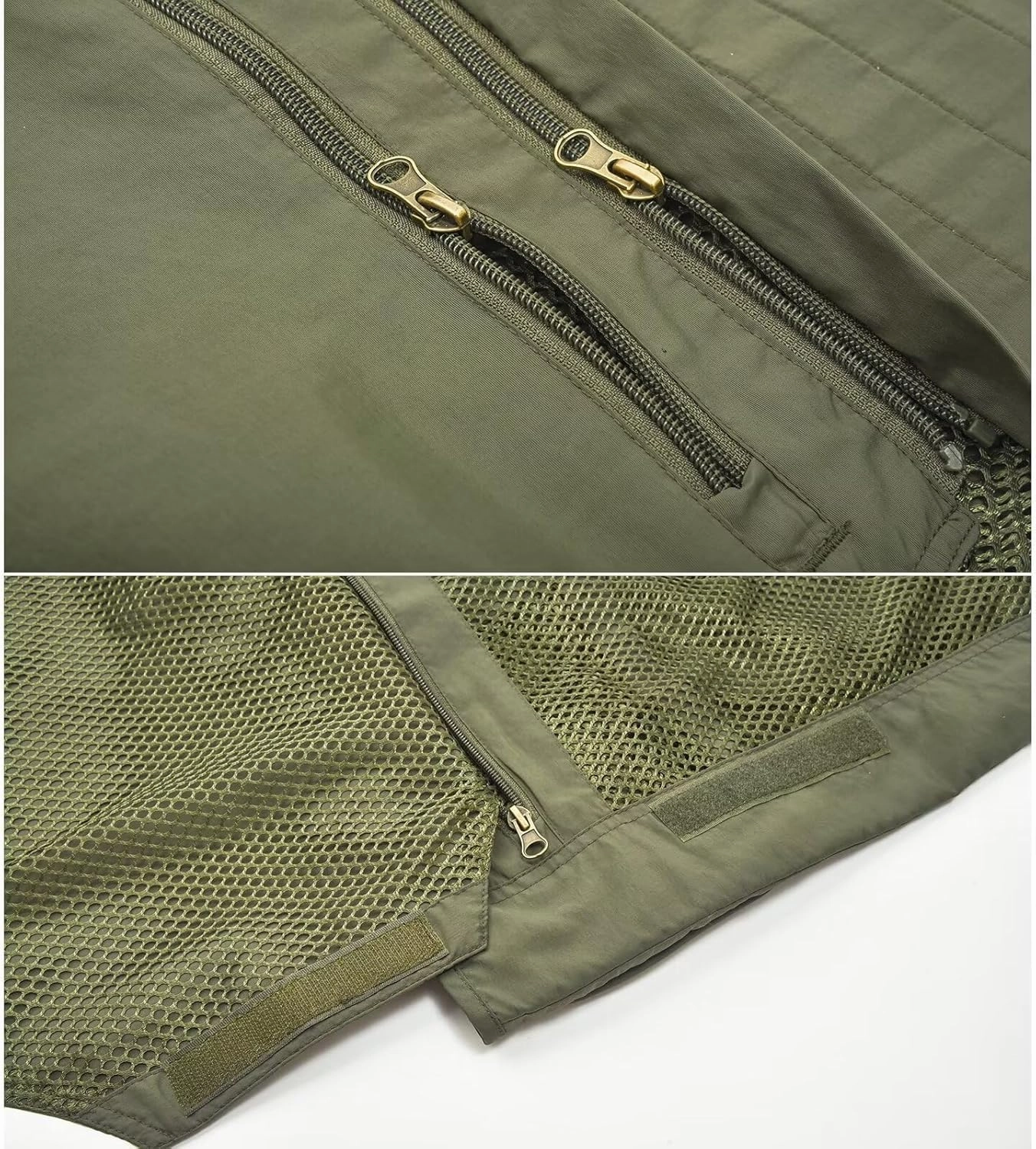 Spanye Mens Fishing Hunting Vest Outdoor Travel Utility Vest Tactical Work Jacket Multi Pocket