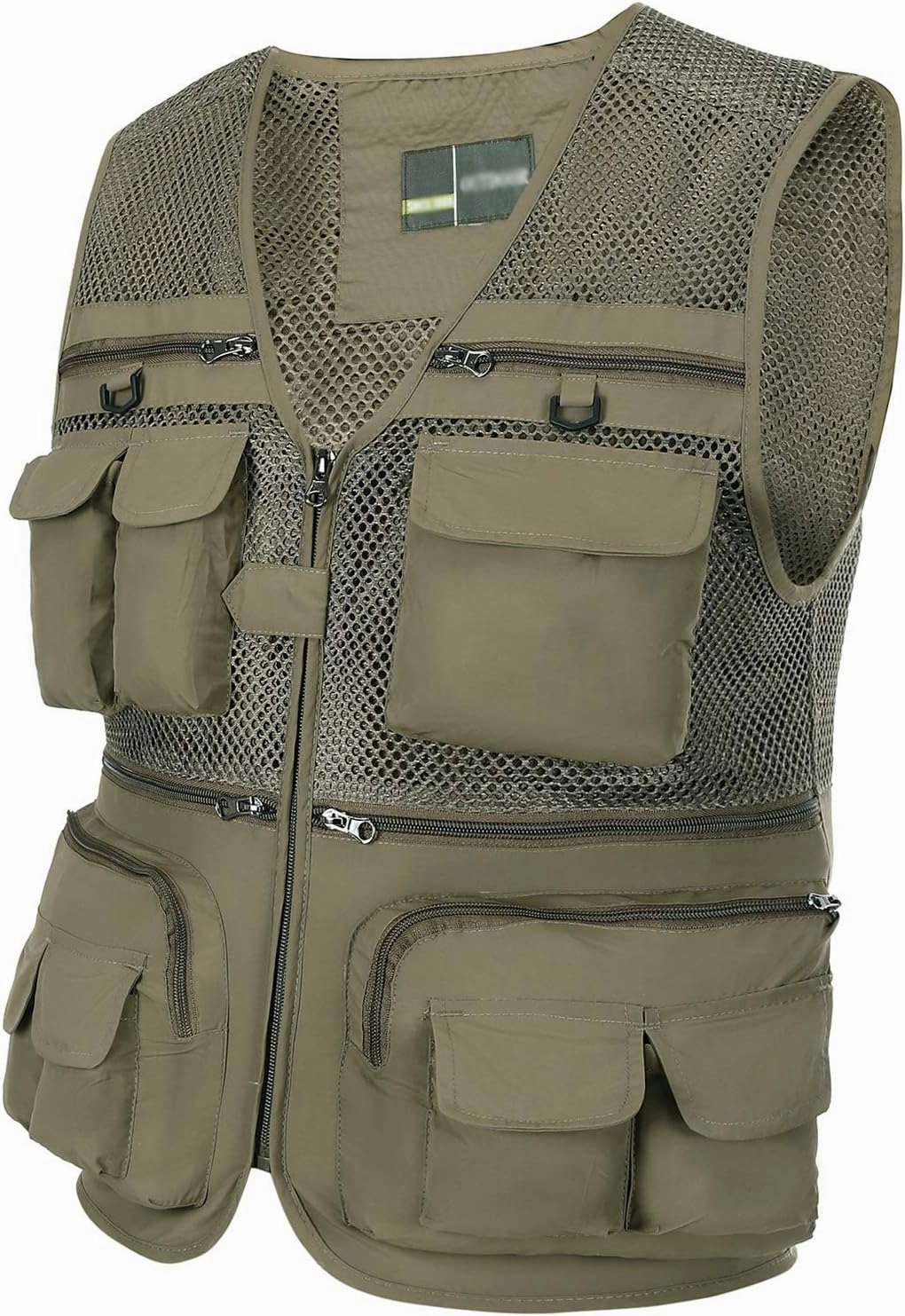 Spanye Mens Fishing Hunting Vest Outdoor Travel Utility Vest Tactical Work Jacket Multi Pocket