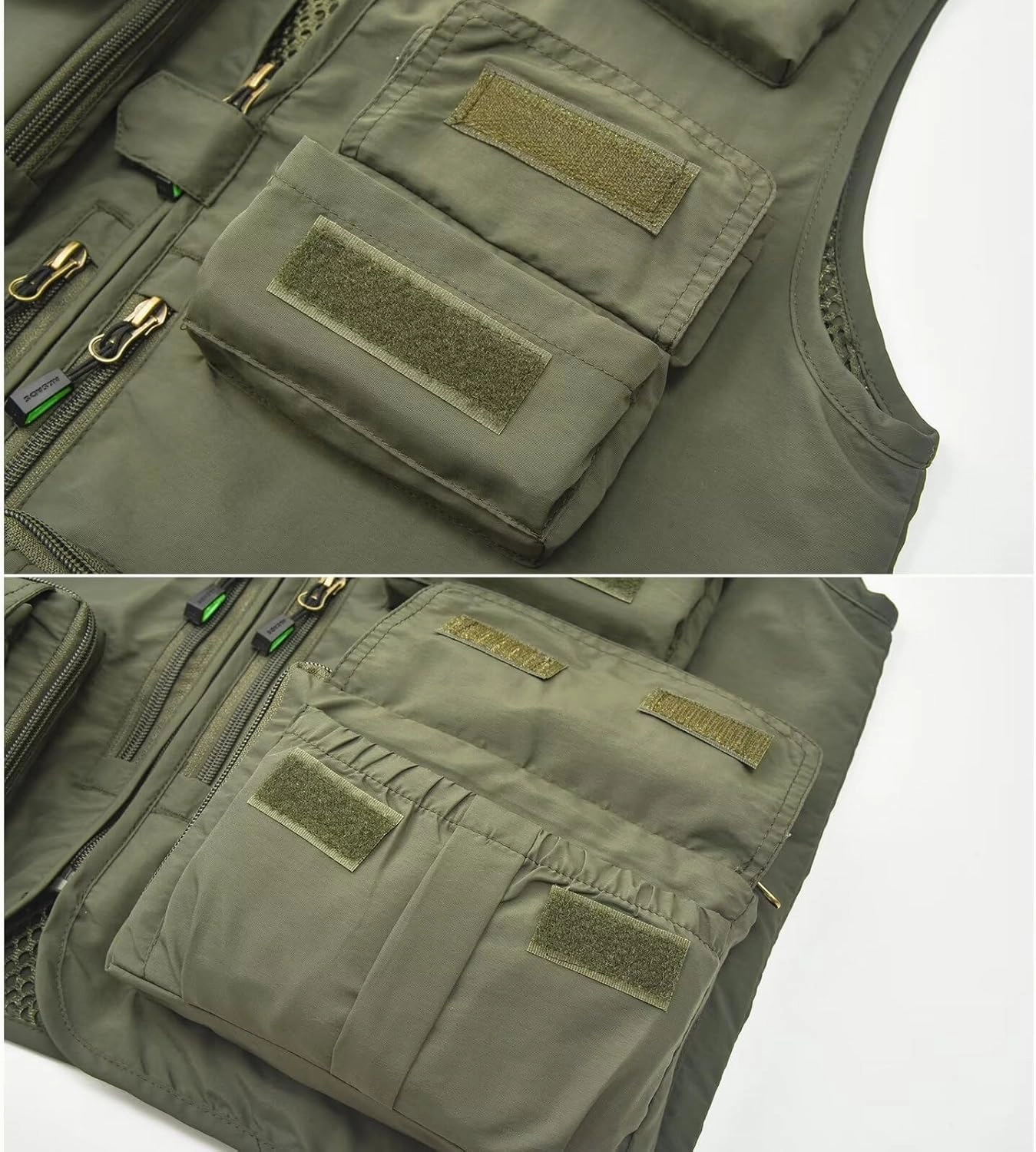 Spanye Mens Fishing Hunting Vest Outdoor Travel Utility Vest Tactical Work Jacket Multi Pocket