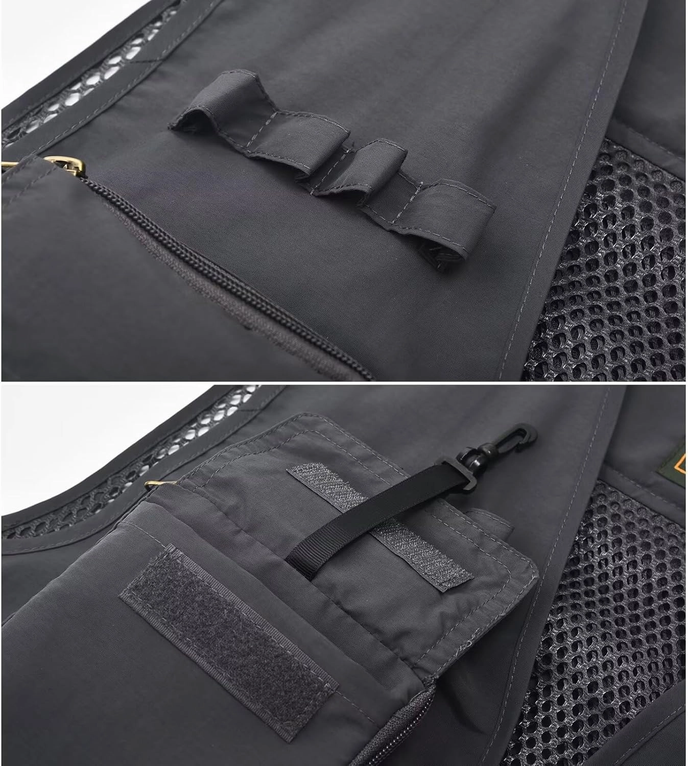Spanye Mens Fishing Hunting Vest Outdoor Travel Utility Vest Tactical Work Jacket Multi Pocket