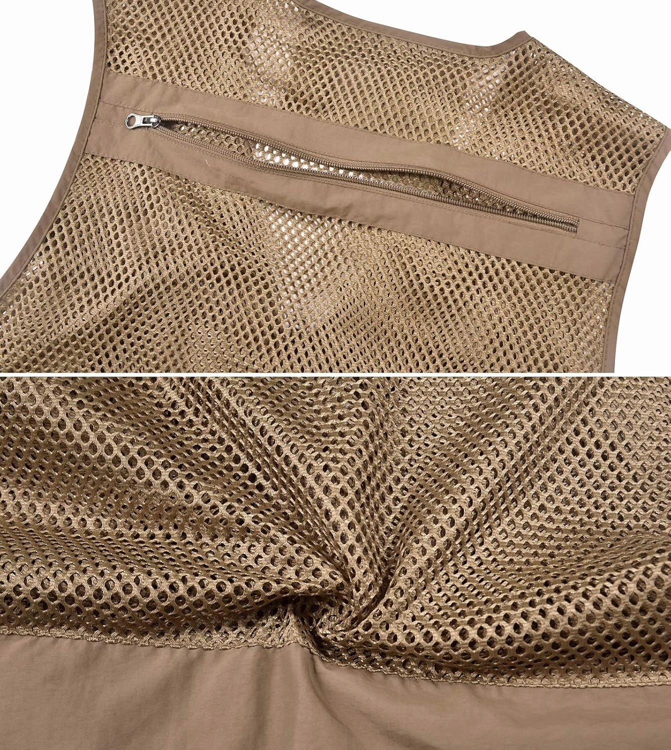 Spanye Mens Fishing Hunting Vest Outdoor Travel Utility Vest Tactical Work Jacket Multi Pocket