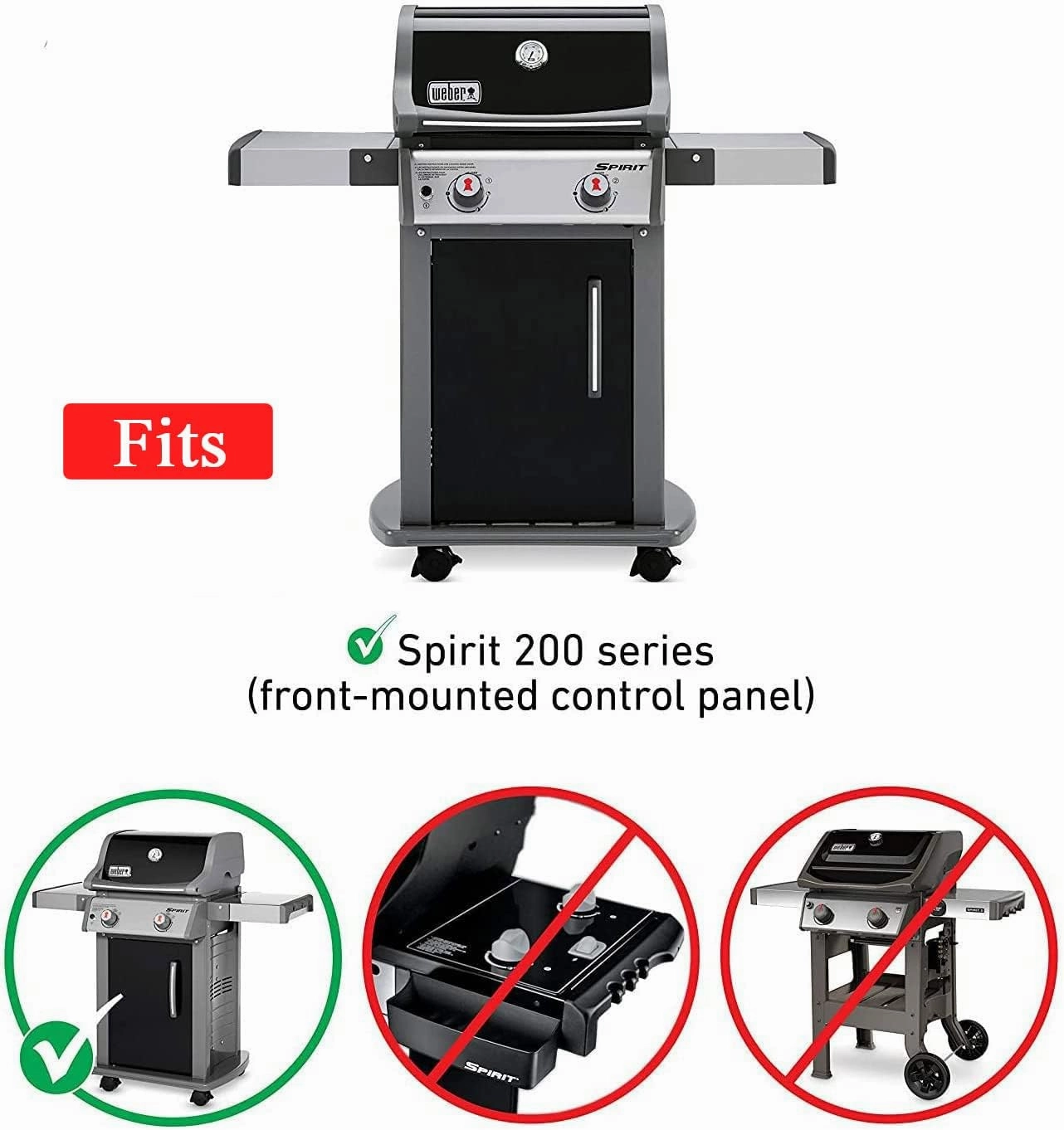 Spirit e210 Grill Parts, Flavorizer Bars and Grill Burner for Weber Spirit I & Sprit II 200 Series E-210 E-220 S-210 S220 with Front Control , for Weber 15.3” Flavor Bars 7635 & 18” Burner Tubes 69785