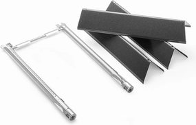 Spirit e210 Grill Parts, Flavorizer Bars and Grill Burner for Weber Spirit I & Sprit II 200 Series E-210 E-220 S-210 S220 with Front Control , for Weber 15.3” Flavor Bars 7635 & 18” Burner Tubes 69785