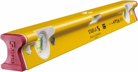 STABILA Type R 300 Spirit Level, 61 cm, Torsion-Resistant Aluminium R Profile, 1 Horizontal Level, 2 Vertical Levels, Shock Absorbing End Caps, Integrated Slip Stopper, Made in Germany, Yellow