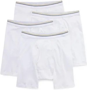 Stafford 4 Pack Boxer Briefs Big and Tall White