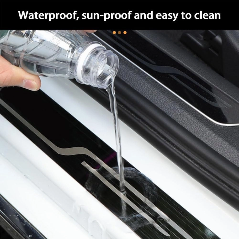 Stainless Steel Car Door Sill Protector Strips for Mazda 2 Biante BT50 CX5 CX8 CX9 CX30 Demio MX5, Kick Plates Anti-Scuff Protectors Step Entry Guard Welcome Pedal Protect