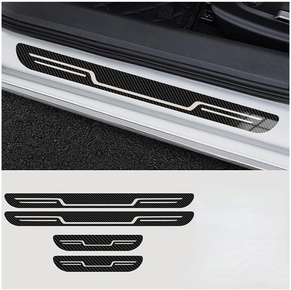 Stainless Steel Car Door Sill Protector Strips for Mazda 2 Biante BT50 CX5 CX8 CX9 CX30 Demio MX5, Kick Plates Anti-Scuff Protectors Step Entry Guard Welcome Pedal Protect