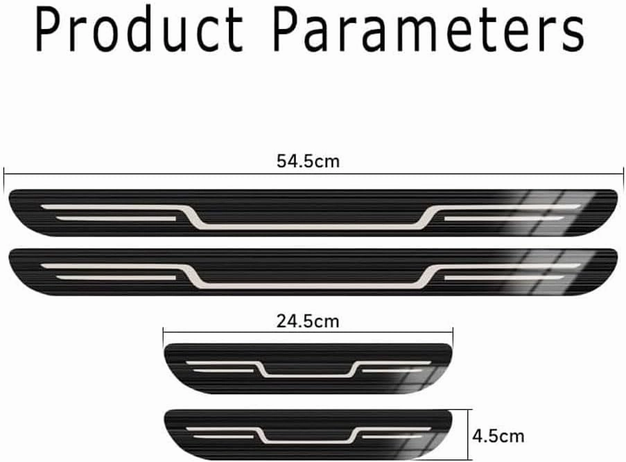 Stainless Steel Car Door Sill Protector Strips for Mazda 2 Biante BT50 CX5 CX8 CX9 CX30 Demio MX5, Kick Plates Anti-Scuff Protectors Step Entry Guard Welcome Pedal Protect