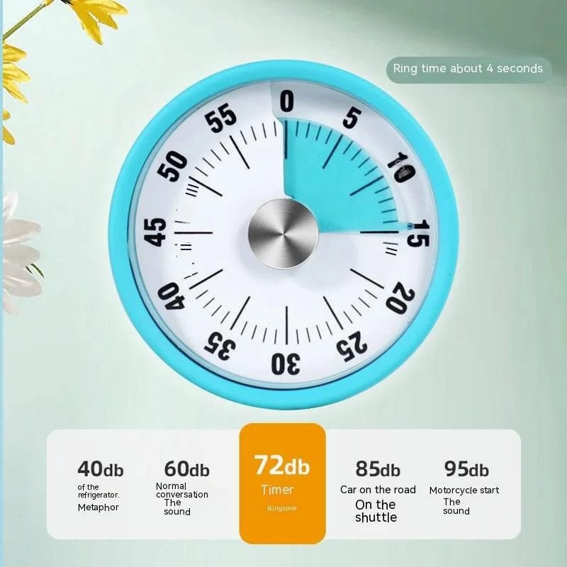 Stainless Steel Magnetic Mechanical Timer - Kitchen Cooking Timer