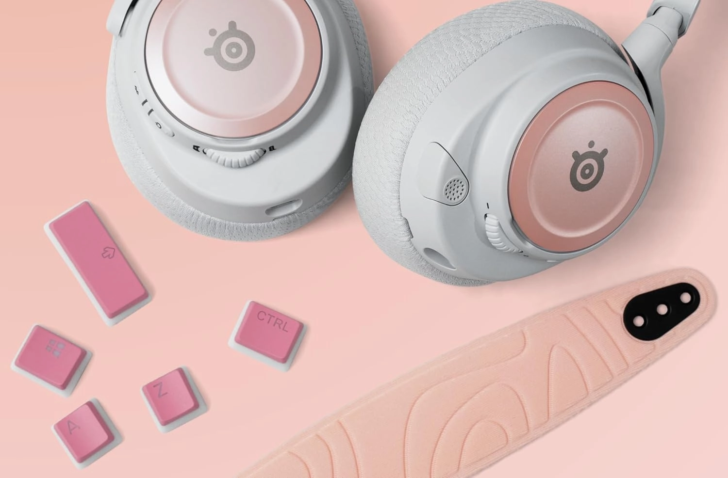 SteelSeries Nova Booster Pack -Gaming Headset Accessory - Nylon Headband - Customize with Unique Speaker Plates - Rose Quartz