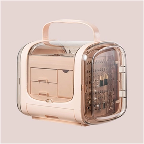 Storage Box Table Top Necklace Holder Women Jewelry Box Organizer 4 Layer High capacity Display Jewelry Holder for Earring Ring Necklace Ring jewelry Necklace Holder glasses storage box