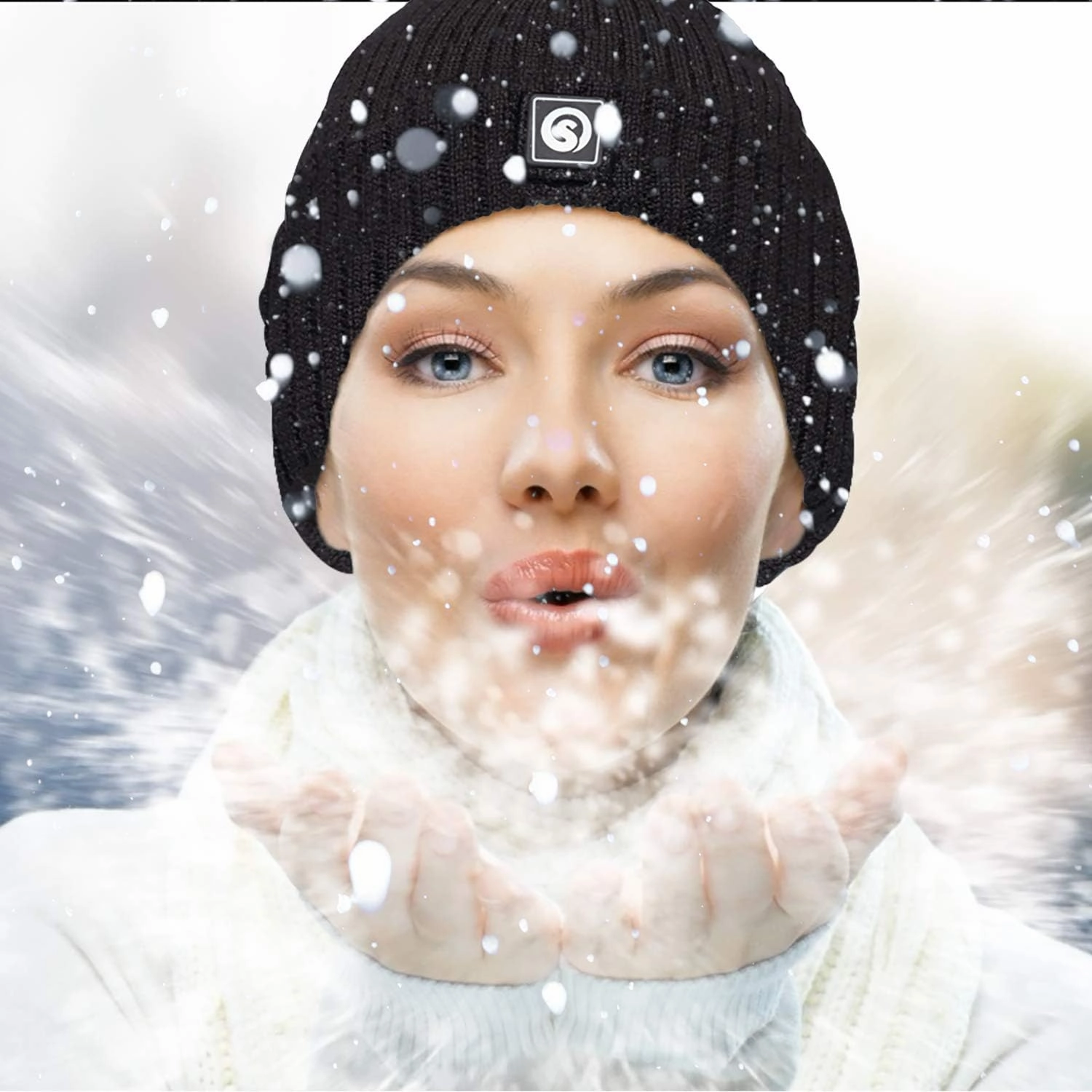 Sun Will Battery Heated Beanie Hat,Electric Rechargeable Warm Winter Heated Fleece Cap