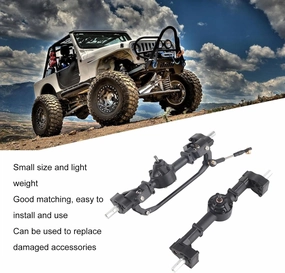 SUNGOOYUE RC Vehicle Front Rear Axles Kit, Front and Rear Axles Assembly Compatible with WPL B14 B24 C14 C24 C34 C44 1/16 RC Car