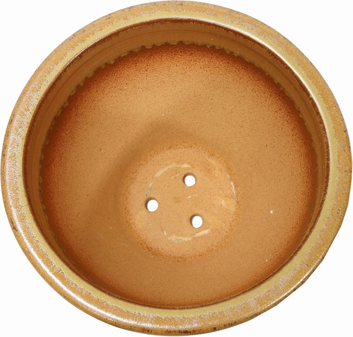Sunnydaze 14.5" Large Ceramic Plant Pot - Round Outdoor Glazed Ceramic Planter Pot with Drainage - Forest Lake Green - Chalet