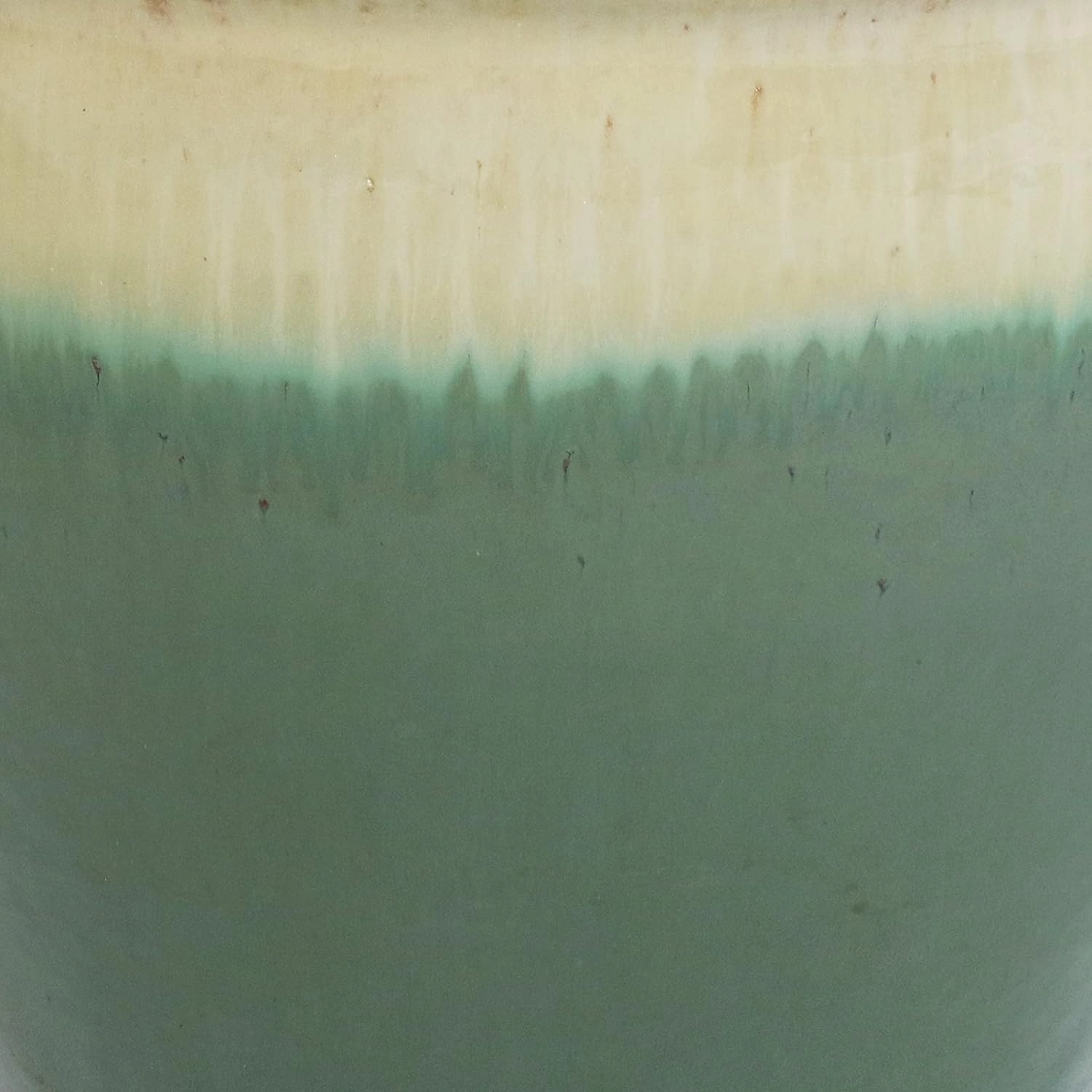 Sunnydaze 14.5" Large Ceramic Plant Pot - Round Outdoor Glazed Ceramic Planter Pot with Drainage - Seafoam - Chalet